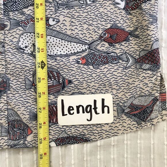 Cooke Street Honolulu Blue Ocean Fish Sea Printed Casual Mens Novelty Shirt - M - Picture 5 of 6